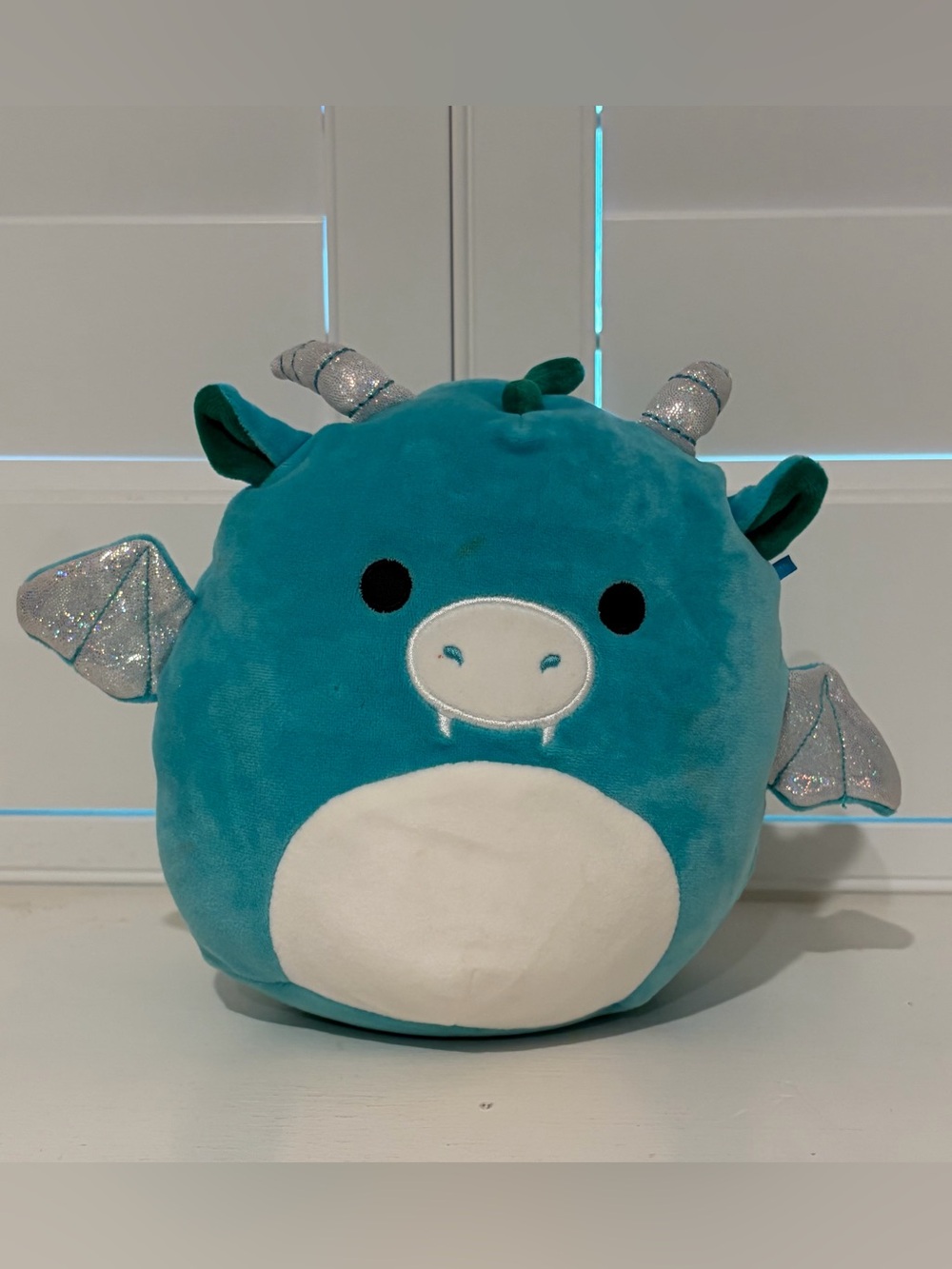 Squishmallows Avrill The Teal Dragon 7.5” Plush with Cream Belly